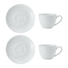 Mikasa Chalk Porcelain Cappuccino Cups and Saucers, Set of 2, 310ml, White image 1