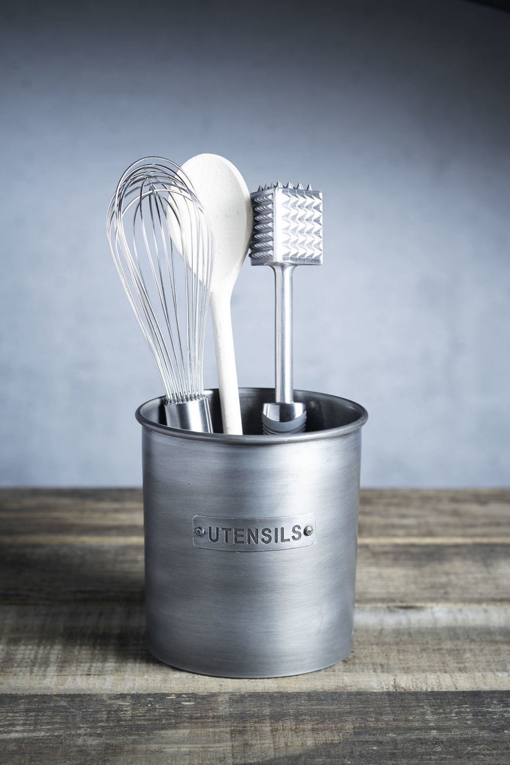 Industrial Kitchen Vintage-Style Metal Utensil Holder