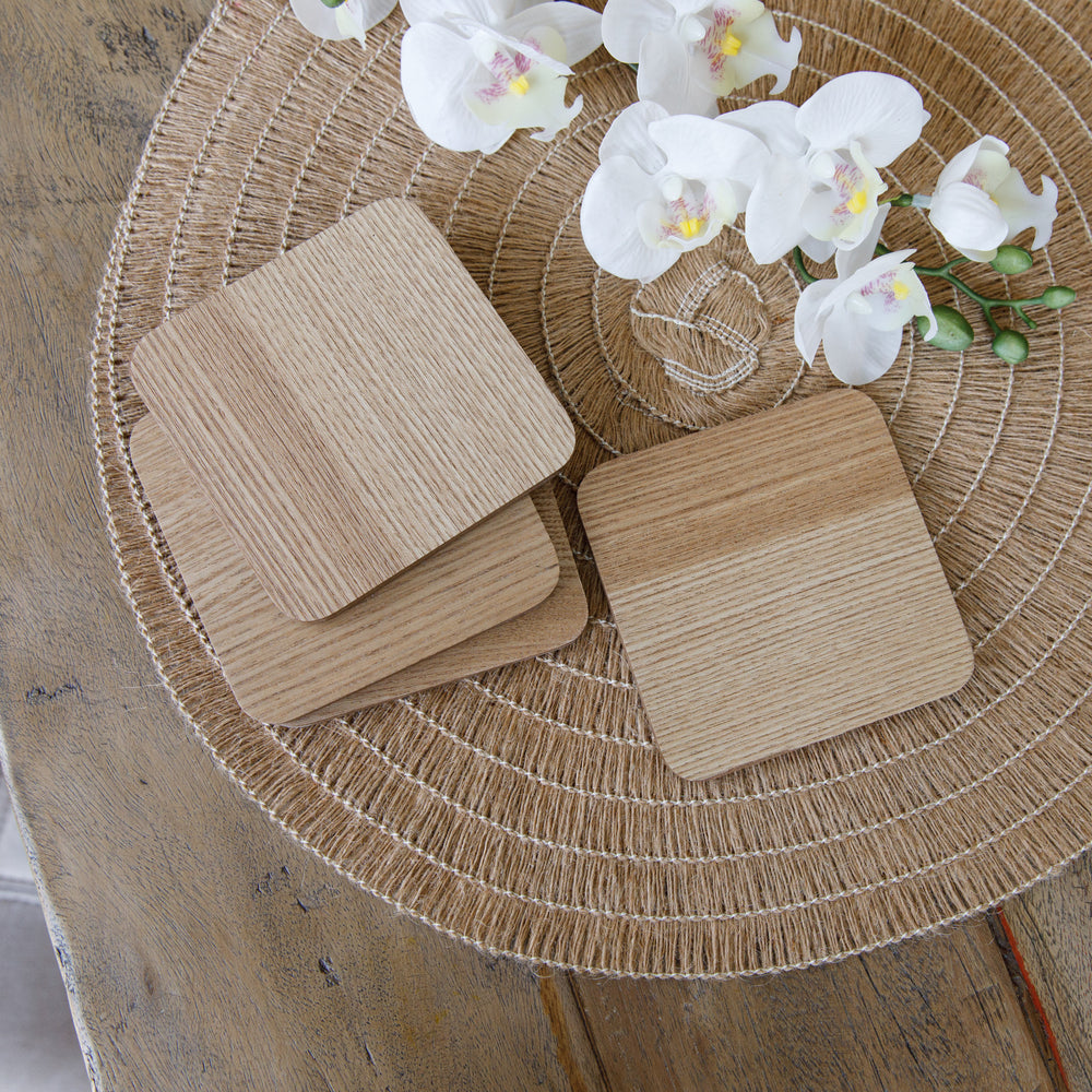 Creative Tops Oak Veneer Pack Of 4 Coasters