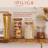 KitchenCraft Idilica Glass Storage Jar with Beechwood Lid and Bamboo Spoon, 1200ml image 11