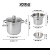 KitchenCraft World of Flavours Italian Pasta Pot with Steamer Insert image 8