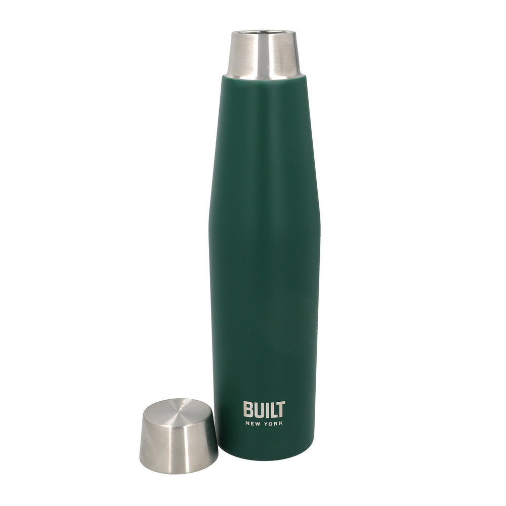 BUILT Apex 540ml Insulated Water Bottle, BPA-Free 18/8 Stainless Steel - Forest Green