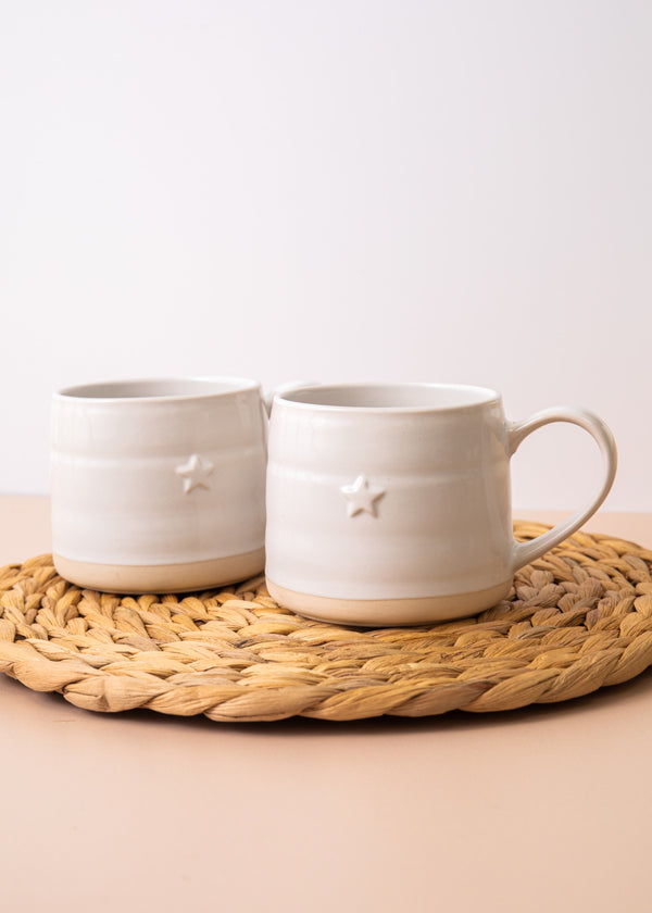 Mikasa Farmhouse Star Stoneware Mugs, Set of 2, 380ml, White image 6