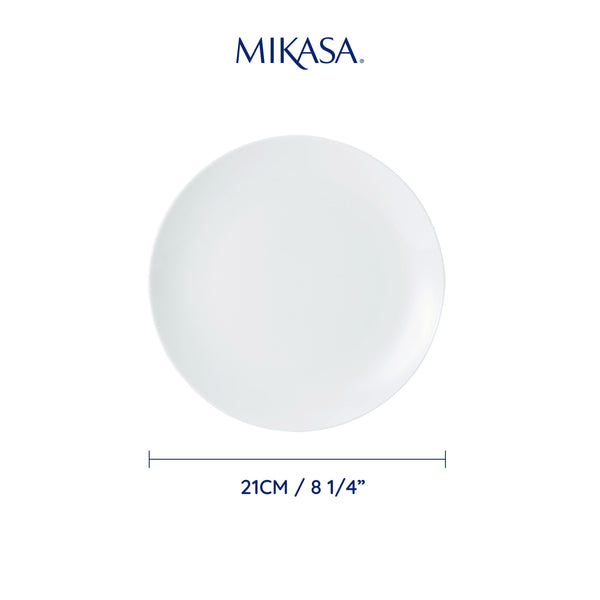 Mikasa Chalk Porcelain Side Plates, Set of 4, 21cm, White image 8
