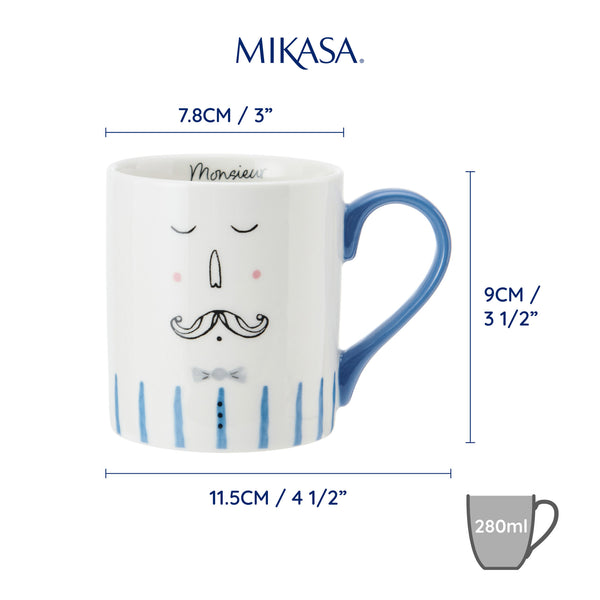 Mikasa Monsieur Straight-Sided Porcelain Mug, 280ml image 6