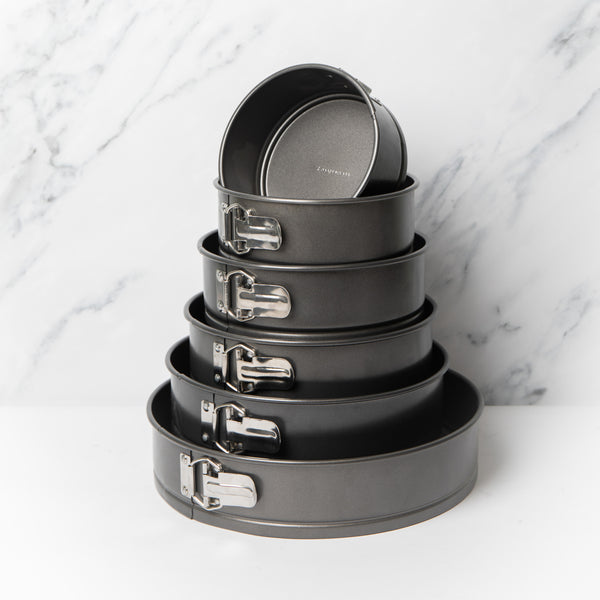 Set of Six Round Non-Stick Spring Form Cake Pans - 15cm, 18cm, 20cm, 23cm, 25cm and 30cm image 2