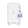 Lovello Retro Tea Canister with Geometric Textured Finish - Ice White image 4
