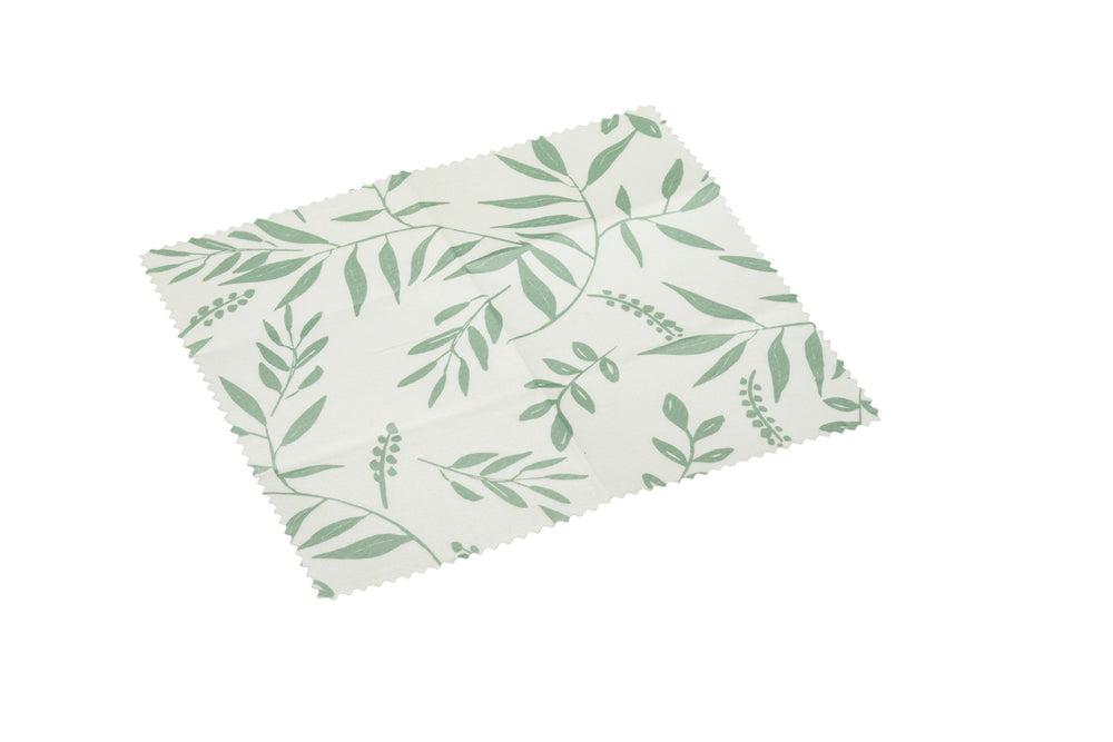 Natural Elements Set of 3 Reusable Vegan Food Wrap Sheets, Organic Cotton Cling Film Alternative