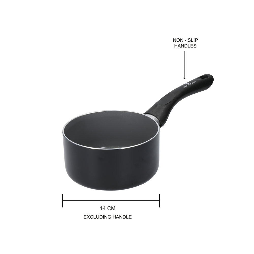 MasterClass Can-to-Pan 14cm Non-Stick Milk Pan for Induction Hob, Recycled Aluminium
