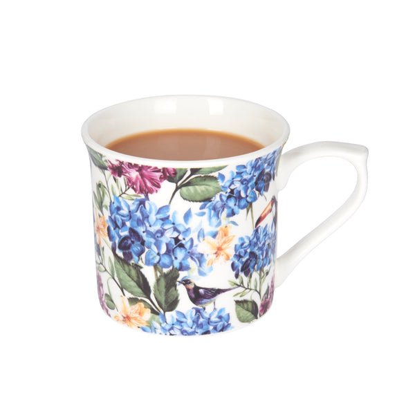 Set of 4 KitchenCraft Fluted China Country Floral Mugs image 2