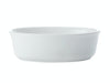3pc Porcelain Dinnerware Set with Oval Pie Dish, 18cm, Flan Dish, 13cm and Serving Bowl, 31cm - White Basics