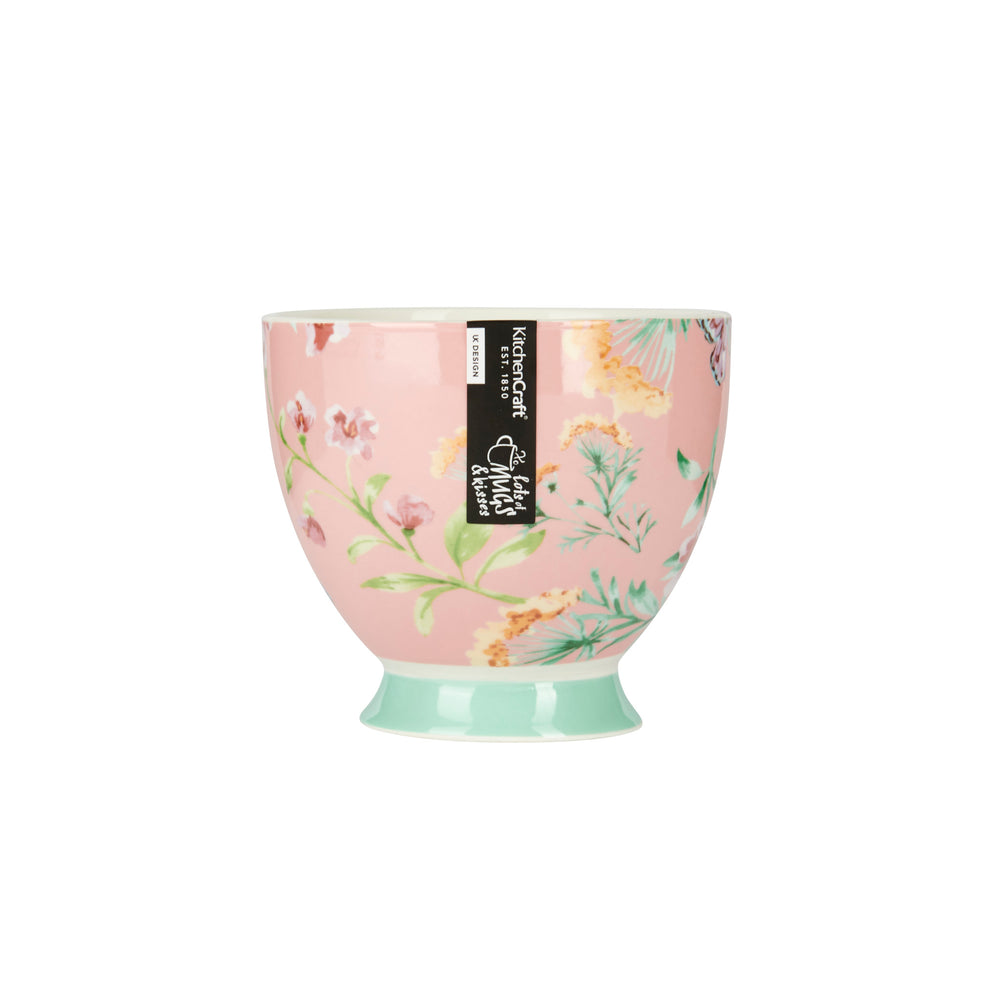 KitchenCraft China Peach Birds Footed Mug
