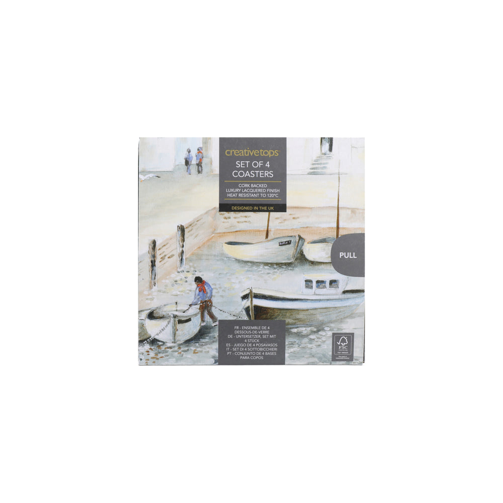 Creative Tops Cornish Harbour Pack Of 6 Premium Coasters