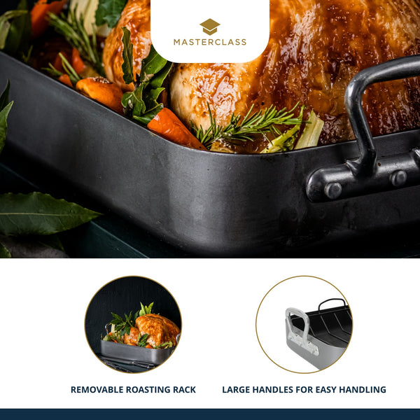MasterClass Non-Stick Roasting Pan with Handles, 36cm x 27cm image 8