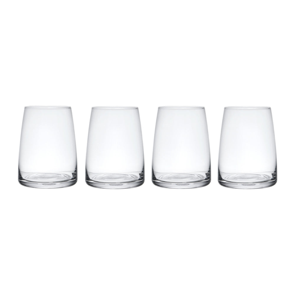 Mikasa Palermo Crystal Stemless Wine Glasses, Set of 4, 350ml image 1