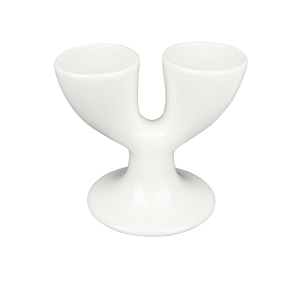 KitchenCraft White Porcelain Double Egg Cup