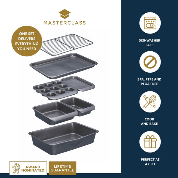 MasterClass Smart Space Seven-Piece Stacking Non-Stick Baking & Roasting Set image 9