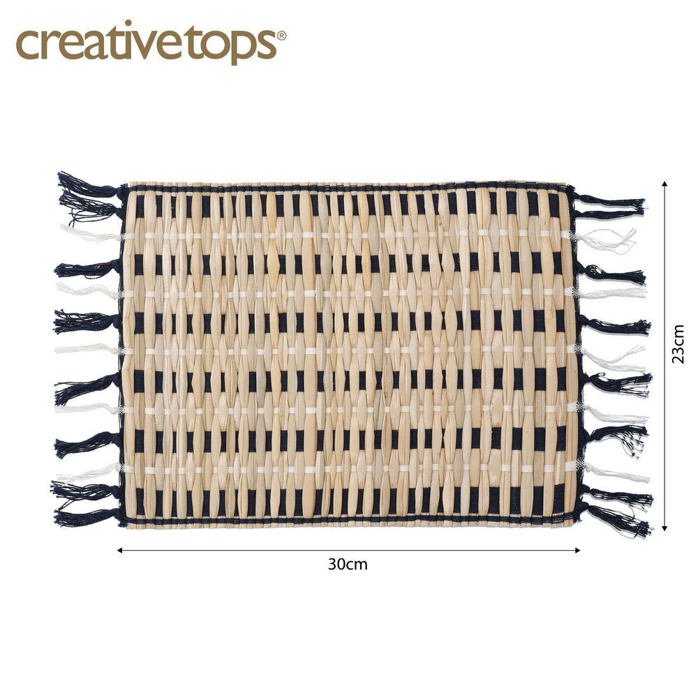 Creative Tops Napier Grass Placemats, Set of 4, Woven Design, 30 x 23 cm