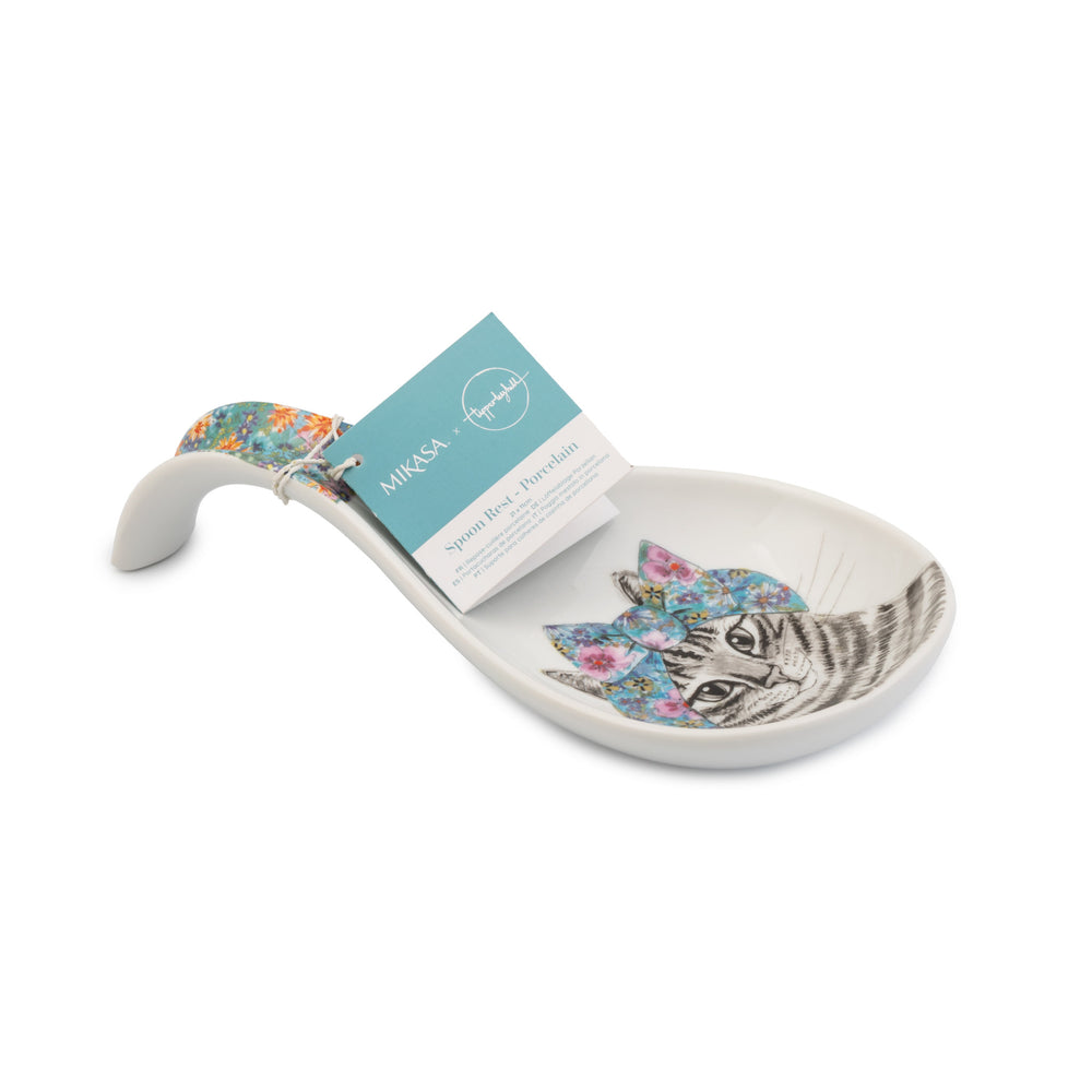 Mikasa Tipperleyhill Decorative Cat Spoon Holder, 21 x 11 x 3CM