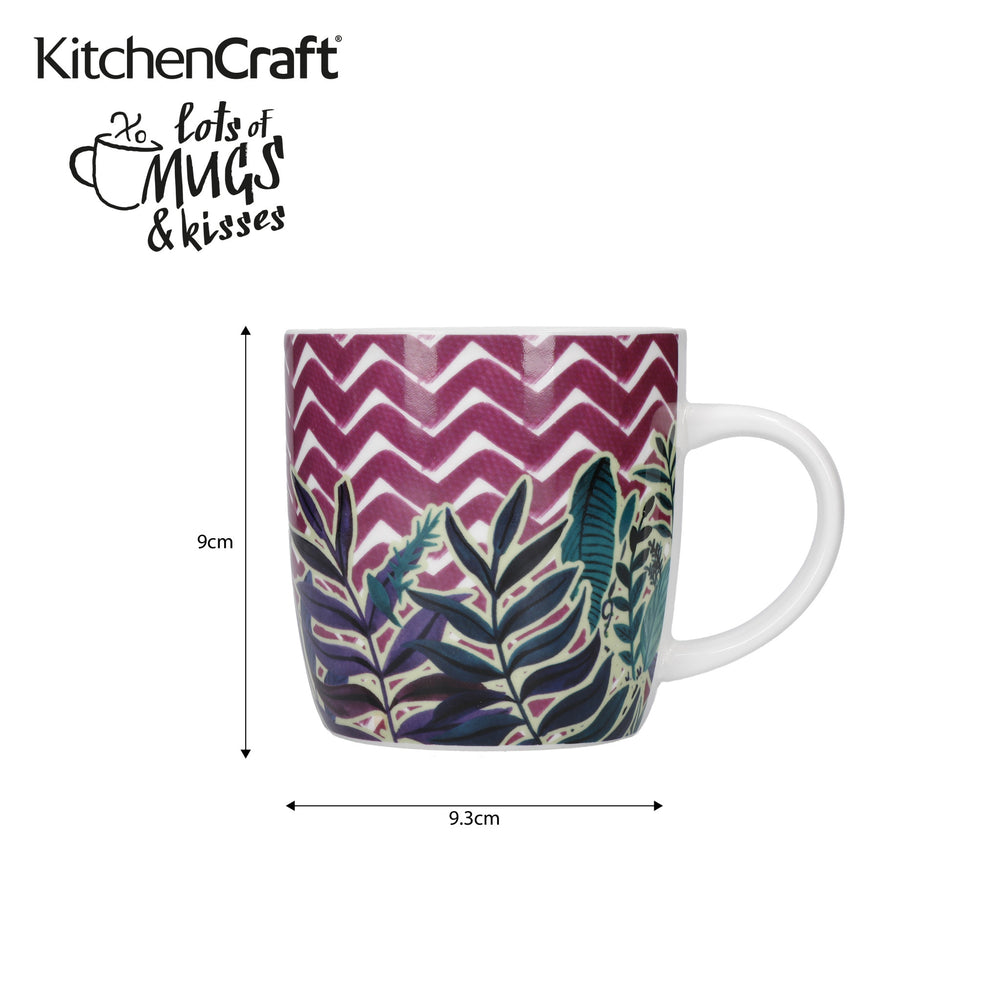 KitchenCraft Exotic Floral Mugs - Set of 4