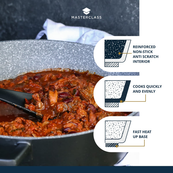 MasterClass Black Cast Aluminium Shallow Casserole Dish, 5L image 6