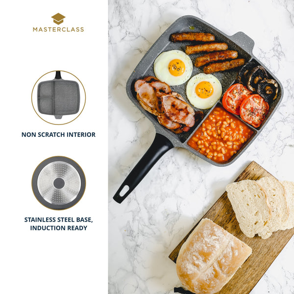 MasterClass Cast Aluminium Three Section Grill Pan image 11