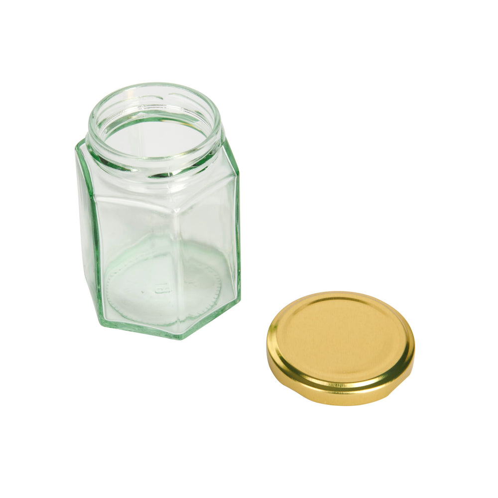 Home Made 227ml Hexagonal Jar with Twist-off Lid