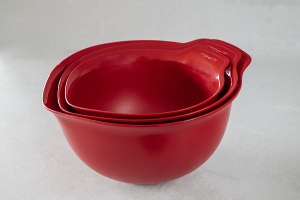 KitchenAid 3pc Nesting Mixing Bowl Set - Empire Red image 3