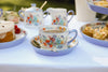 London Pottery Viscri Meadow Floral Tea Cup and Saucer Set - Ceramic, Almond Ivory / Cornflower Blue image 5
