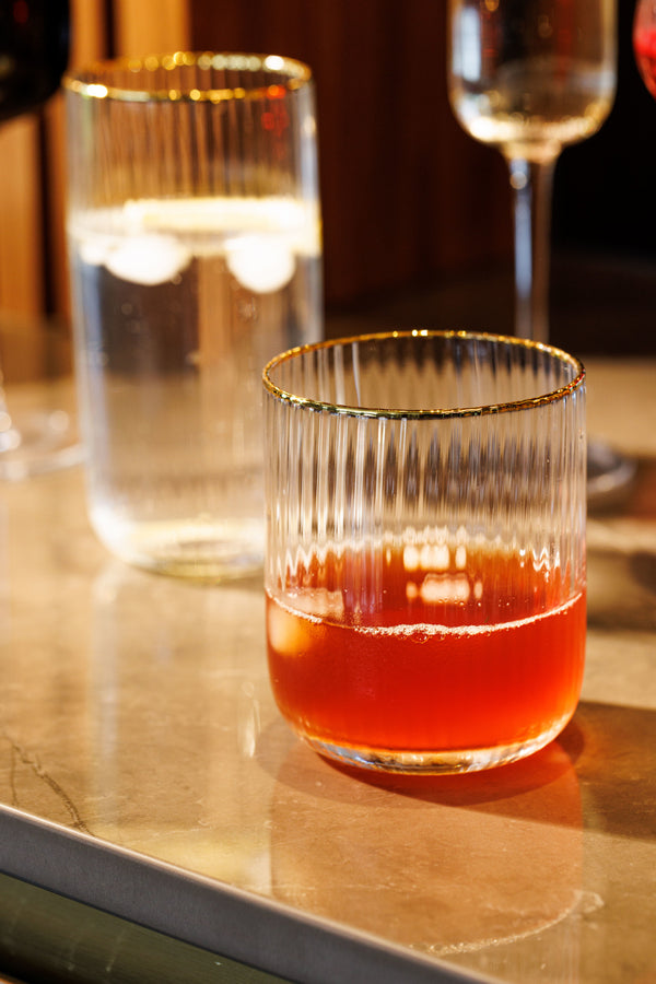 Mikasa Sorrento Ridged Crystal Tumbler Glasses, Set of 4, 400ml image 6