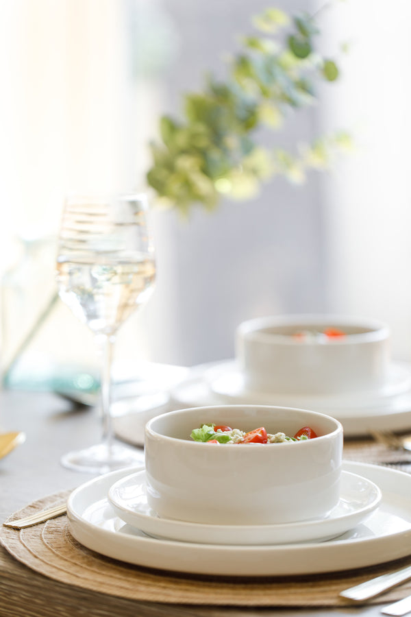 Mikasa Camberlie Porcelain 12-Piece White Dinner Set – CookServeEnjoy