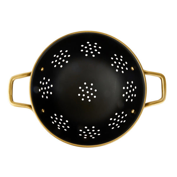 MasterClass 24cm Stainless Steel Matt Black and Brass Colander image 3