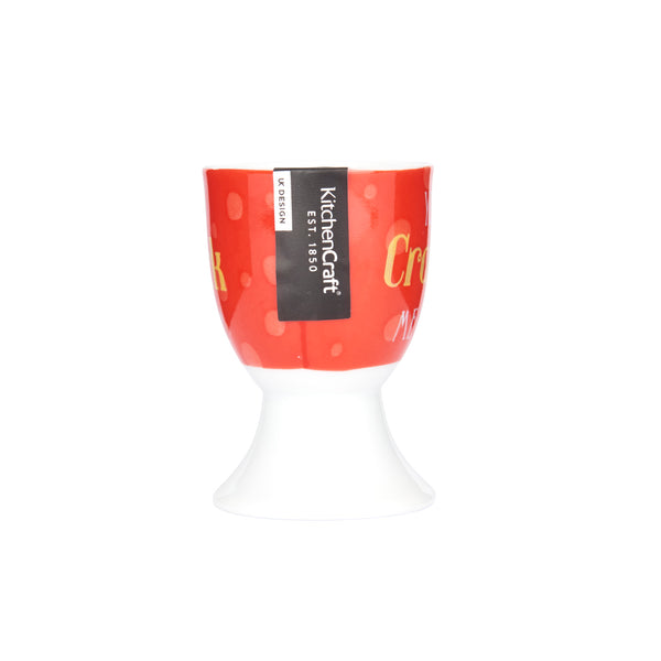 Set of 6 KitchenCraft Porcelain 'You crack me up' Egg Cups image 2