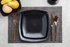 Creative Tops Raven 12 Piece Black Stoneware Square Dinner Set, Black, 12-Piece image 4