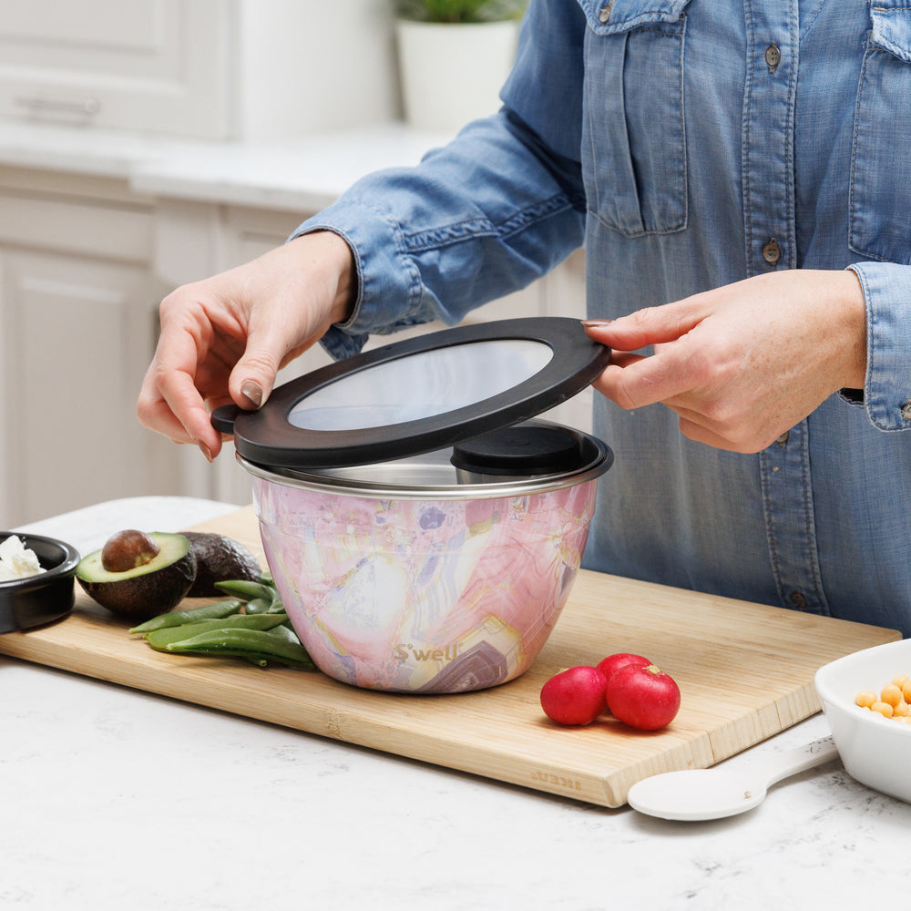 S'well Geode Rose Salad Bowl Kit, 1.9L