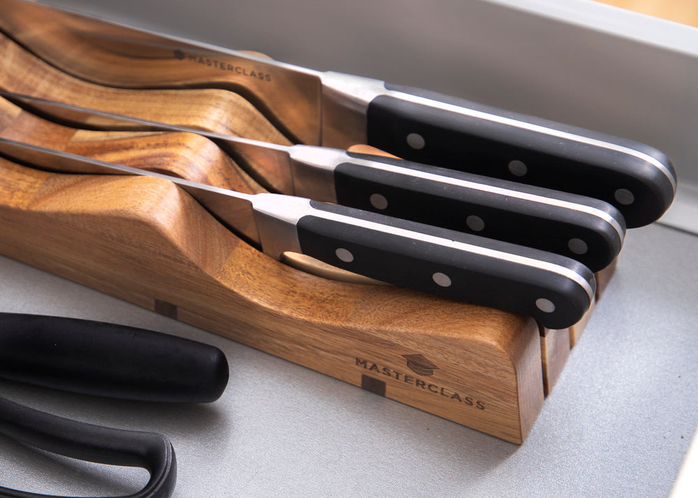 MasterClass Wooden Knife Holder for Drawer