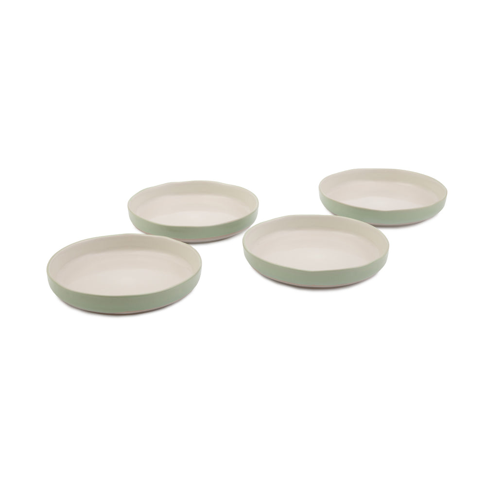 Jamie Oliver Big Love Dishy Bowls, Stoneware, Set of 4, Green, 22cm