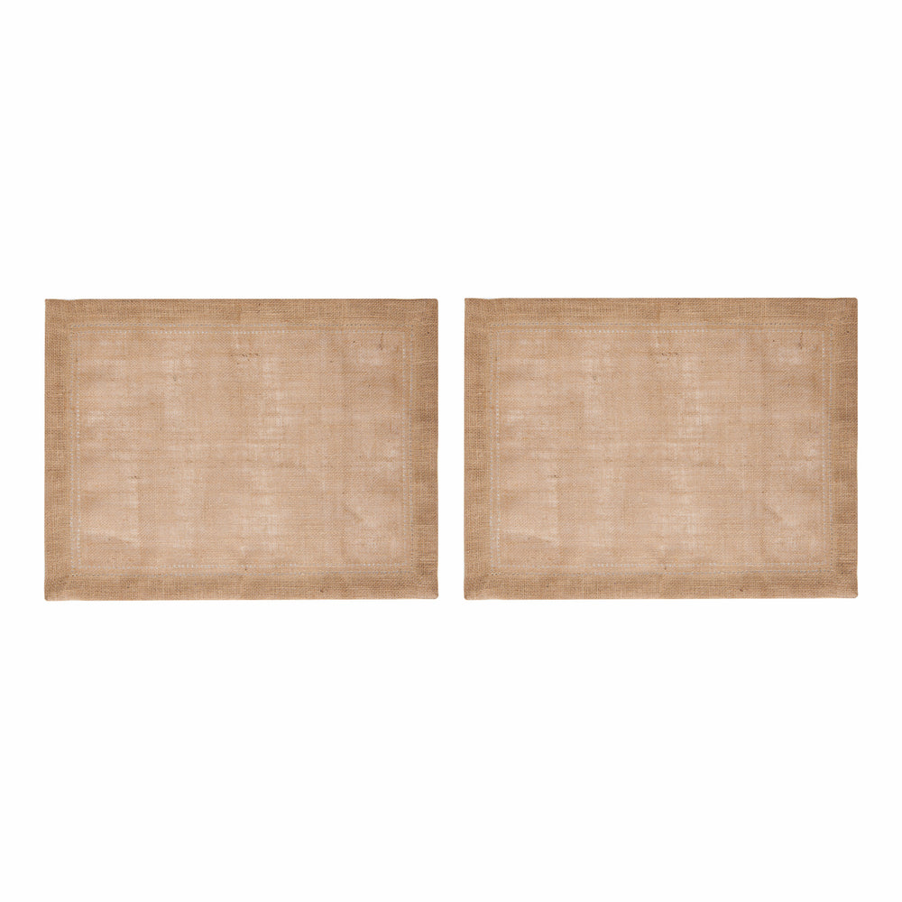 Mikasa Rectangle Jute Placemats, Set of 2, Natural, 35 x 45cm image 1