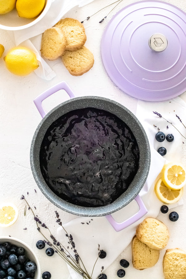 MasterClass Lavender Cast Aluminium Casserole Dish with Lid, 2.5L image 6