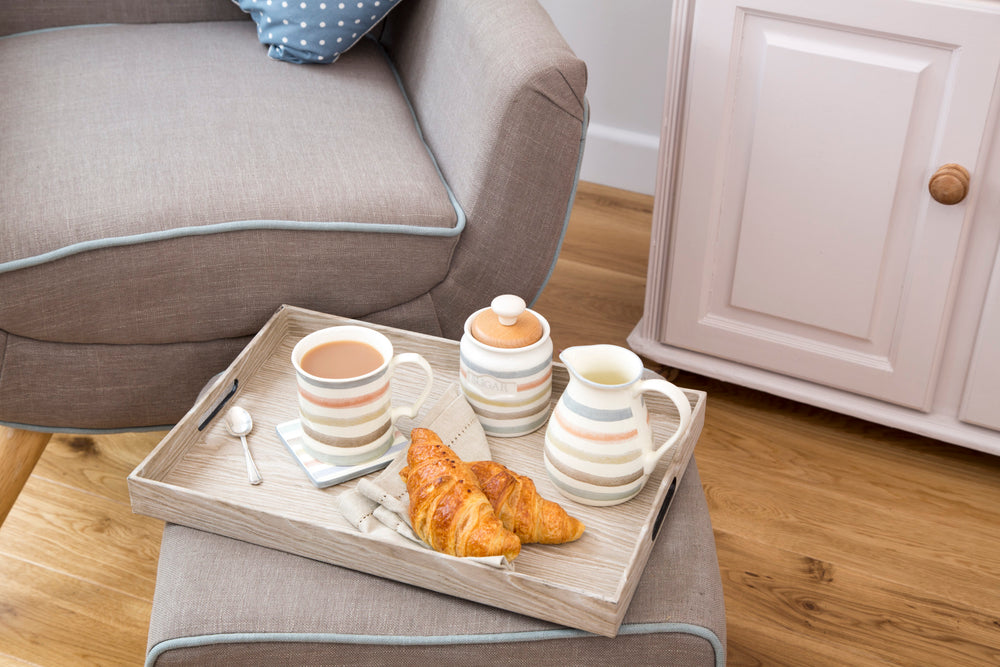 Classic Collection Striped Ceramic Milk Jug