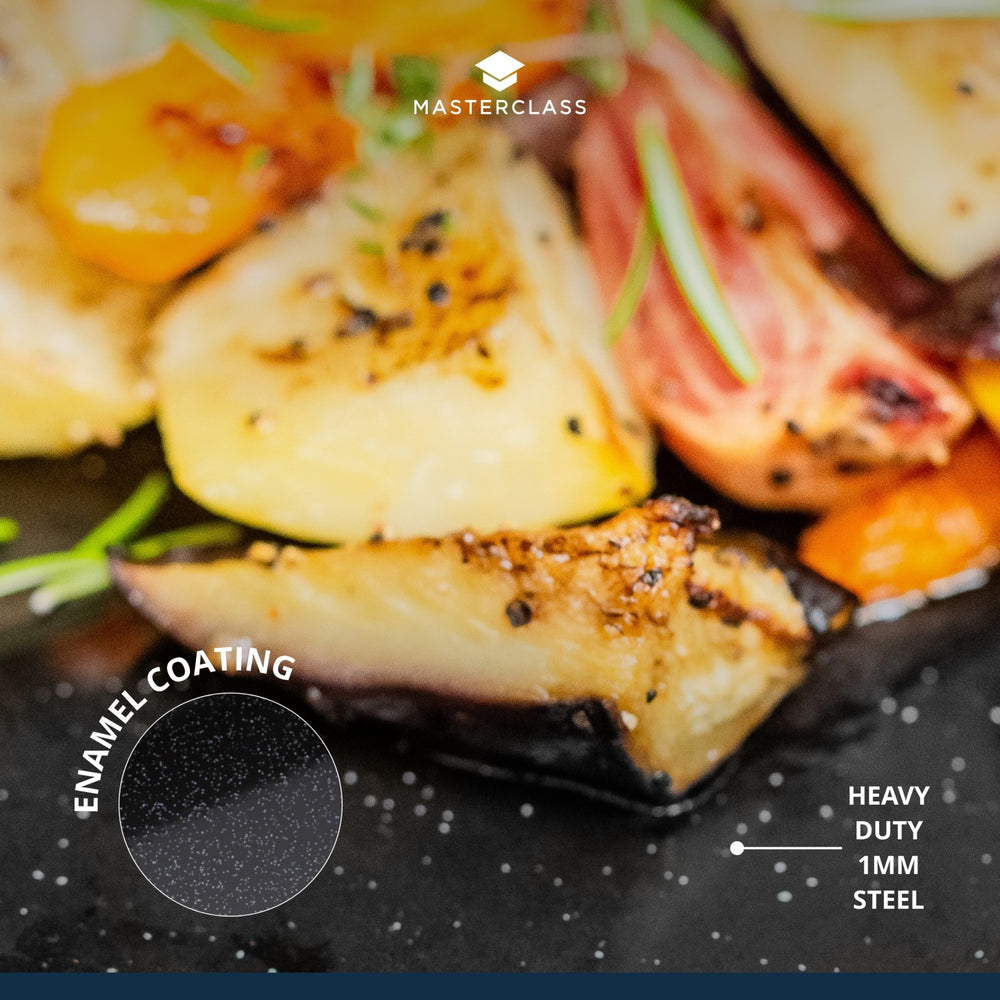 MasterClass Vitreous Enamel Baking Tray, 39cm x 27cm