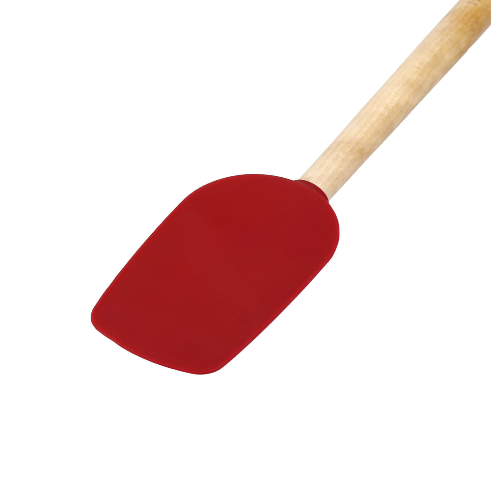 KitchenAid Birchwood Spoon Spatula with Silicone Head - Empire Red