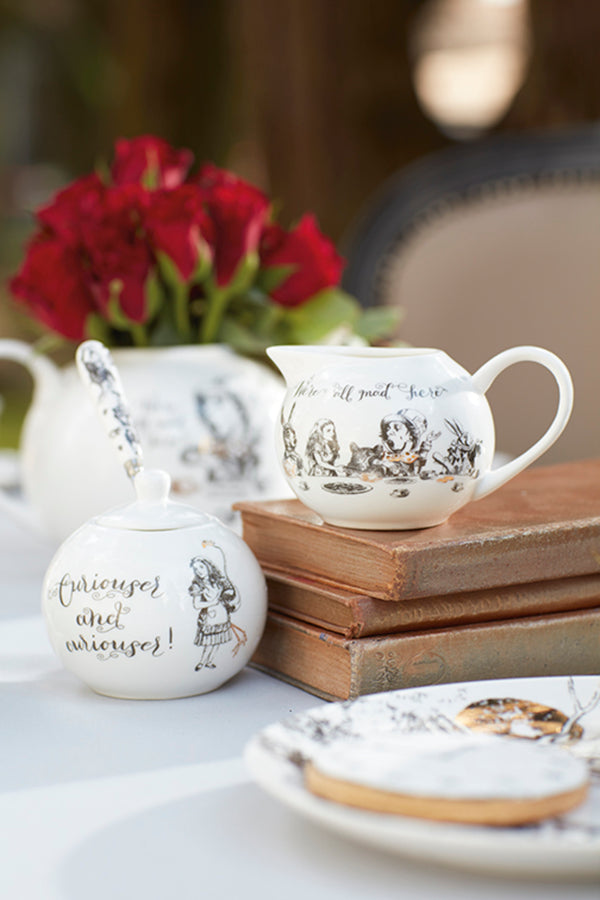 Victoria And Albert Alice In Wonderland Sugar Bowl And Creamer image 5