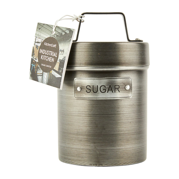 Industrial Kitchen Vintage-Style Metal Sugar Container image 4