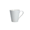 5pc White Porcelain Tea Set including 4x Conical Mugs and Tea Bag Tidy - White Basics image 3
