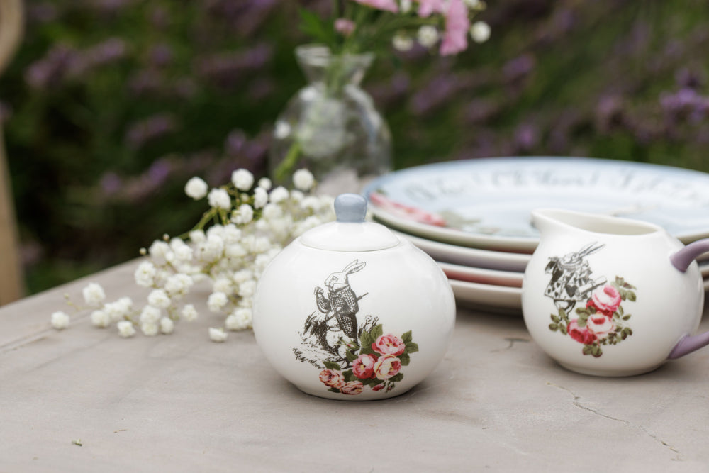 Mikasa and the V&A Alice In Wonderland Bone China Sugar Bowl And Creamer, 200ml