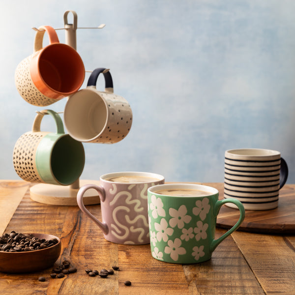 Mikasa Wax Resist Green Flower Mug, 360ML image 7