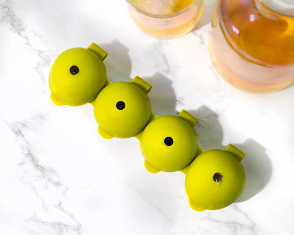 Colourworks Sphere Ice Cube Moulds in Gift Box, LFGB-Grade Silicone - Green image 6