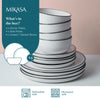 Mikasa Limestone 12pc Porcelain Dinner Set, White image 8
