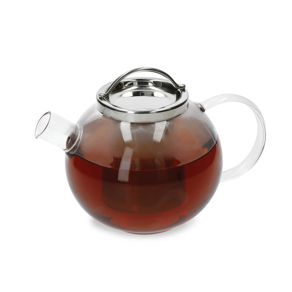 3pc Tea Set with Darjeeling 4-Cup Glass Teapot with Infuser, Tea Strainer and 6-Compartment Tea Box image 3